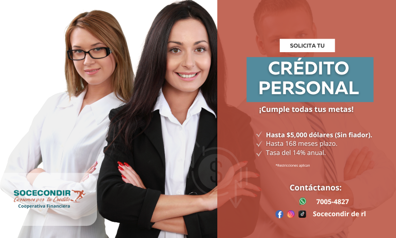 Obtén tu crédito personal con nosotros.